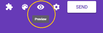 google form preview survey button highlighted