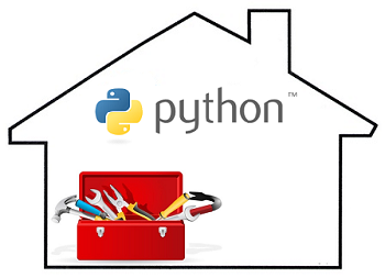 cartoon house labelled python